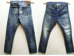 即決[W29]RRL USA製 16SS NEVADA WASH ネバダ SLIM NARROW スリム ナロー アメリカ セルビッチ デニム パンツ■3943