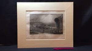 【真作 J.M.W.Turner(ターナー)/銅版画19】『Blenheim』●イギリスロマン主義●縦33.5×横40.5㎝●検)リトグラフ/水彩画/風景画