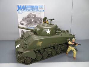 ＃収集家放出品＃ ￥1000～ 動作未確認 TAMIYA タミヤ M4 SHERMAN シャーマン 戦車 ラジコン 1/16 ラジオコントロールタンクー 現状品