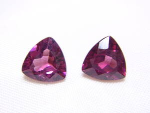 天然石　宝石！　ロードライトガーネット　ルース　ペアセット　約2.9ct　未使用品　ヴィンテージ　オーダー用・コレクション等に！　I070