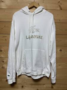 ★24時間以内発送★入手困難品★美中古・ LACOSTE（ラコステ）パーカー★OFF WHITE サイズL