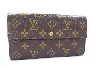 1円 LOUIS VUITTON ルイヴィトン M61726 モノグラム ポシェットポルトモネクレディ 二つ折り 長財布 ウォレット ブラウン系 BJ6620