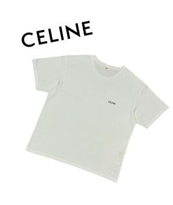 CELINE セリーヌ Tシャツ 半袖 ブランドロゴ ホワイト メンズ XXL