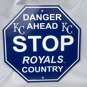 MLB KANSAS CITY ROYALS ロイヤルズ STOPボード ストリートボード パーキングプレート ウェルカムボード パーキング サインボード 3315