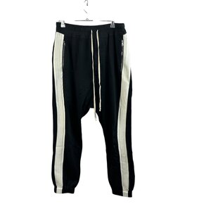 名作【RICK OWENS リックオウエンス】Track Pant サイドライン トラックパンツ 46 ブラック RU19F4388-BA