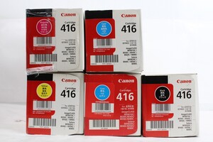 未使用 CANON 純正 トナー 416 4色5本（シアン×2 / マゼンタ・イエロー・ブラック×各1） キャノン ITSP13BQ4JAO-YR-L00-byebye