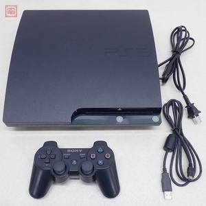 動作品 PS3 プレステ3 本体 CECH-2000A チャコール・ブラック Charcoal Black 120GB 初期化済 SONY ACケーブル/コントローラ付【20