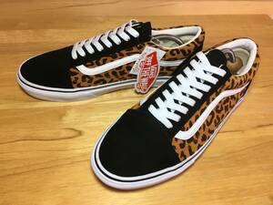 ★VANS バンズ 国内企画 OLD SKOOL オールドスクール レオパード 27.5m 未使用品 検SK8 スケート ハーフキャブ スリッポン ERA