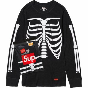 Supreme × Hanes Bones Thermal Crew (1 Pack) Black XLサイズ シュプリーム ヘインズ サーマル ブラック