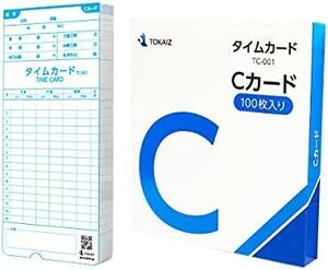 d_100枚入×1箱 Cカード TC-001 100枚入り タイムカード タイムレコーダー TR-001 TR-001S シリーズ