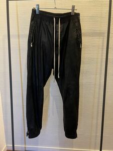 rick owens リックオウエンス　ラムブリスター　レザー トラックパンツ　leather track pants