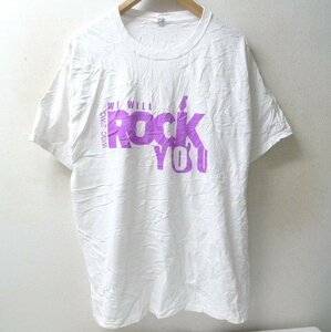 ◆WE WILL ROCK YOU Tee メッセージ Tシャツ サイズXL