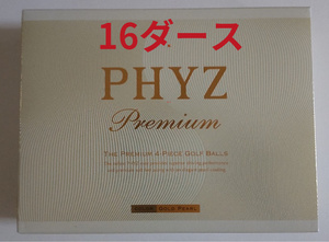 送料無料 16ダース 192球 新品 ＰＨＹＺ Premium ファイズ プレミアム ゴールドパール BRIDGESTONE ブリヂストン ゴルフボール