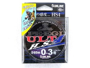 サンライン(SUNLINE) ソルティメイト(SaltiMate) PE EGI ULT HS4 0.3号 240m ホワイト ピンク ライトグリーン PEライン 5.5ｌｂ