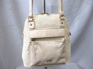 DRESKIP/ドレスキップ◇2wayバッグ　デイパック・ショルダーバッグ　アイボリー　H28cm