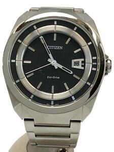 CITIZEN◆ソーラー腕時計/アナログ/ステンレス/BLK/SLV/SS/JB10-S078253