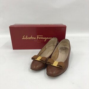 Salvatore Ferragamo　フェラガモ　パンプス　ヴァラ　DR 27306 338　サイズ6 1/2C　箱付き【DAAR8027】