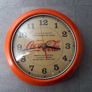 【動作確認済】Coca Cola Vintage Wall Clock Analog コカ コーラ ヴィンテージ 掛け 時計 アナログ