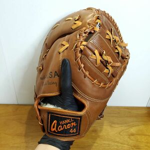 ハンクアーロンオリジナルブランド madeby USA AaronⅡ 激レア MLB殿堂 Hank.L Aaron44 一般軟式用一塁手グラブ 野球 大人ファーストミット