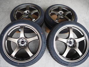 軽量 クロススピード CR5 18inch 5H100 8.5J+45 9.5J+45 BR 輸入 225/40R18 86 GR86 BRZ