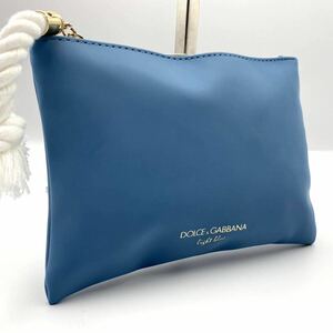 1円【未使用新品】Dolce&Gabbana ドルチェアンドガッバーナ クラッチバッグ セカンドバッグ DGロゴ ブルー ポーチ ビジネス 洒落