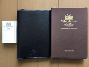 ホワイトハウスコックス　Whitehouse Cox　文庫本用ブックカバー　ネイビー