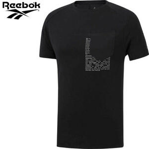 リーボック 胸ポケット 半袖Tシャツ Lサイズ 黒 ED3677