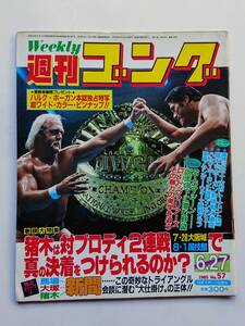 『週刊ゴング』NO.57 1985年6/27号 「猪木は対ブロディ２連戦で真の決着をつけられるのか？」