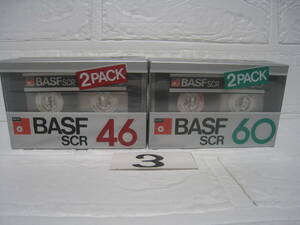 NO.3 未開封 BASF SCR 46分　2本パック　BASF SCR 60分 2パック 2点セット 計4本　Hifi　カセットテープ