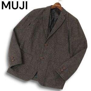 MUJI 無印良品 秋冬 ウール ツイード★ テーラード ジャケット ブレザー Sz.M　メンズ　A4T10306_A#N