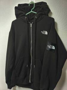 【XL メンズ】 THE NORTH FACE ノースフェイス Square Logo Full Zip スクエア ロゴ フル ジップ パーカー ブラック NT12335【2024年購入】