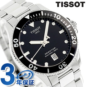 ティソ シースター1000 40MM クォーツ 電池式 腕時計 ブランド メンズ TISSOT T120.410.11.051.00 ブラック 黒 スイス製