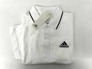 新品■アディダス adidas メンズ 半袖 ポロシャツ XL ホワイト ブラックライン IC9315 大きいサイズ