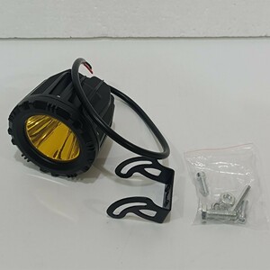 【送無】バイクフォグランプ LED 作業灯 40W 用品 汎用 イエロー y1101-1