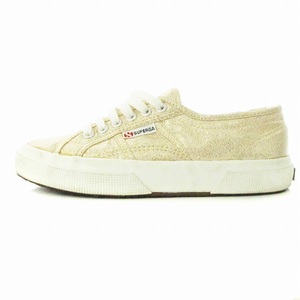 スペルガ SUPERGA スニーカー ローカット ラメ 光沢 シューズ 靴 US8 25.5cm 金色 ゴールドカラー /MM レディース