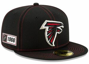 【7.1/8】 限定 100周年記念モデル NEWERA ニューエラ Falcons アトランタ ファルコンズ 黒 59Fifty キャップ 帽子 NFL アメフト USA正規品