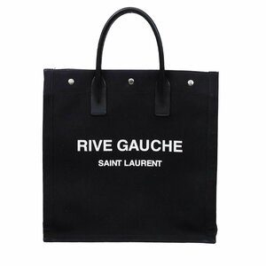 【Aランク】美品 サンローラン SAINT LAURENT PARIS　キャンバストート　RIVE GAUCHE メンズ　ブラック　黒