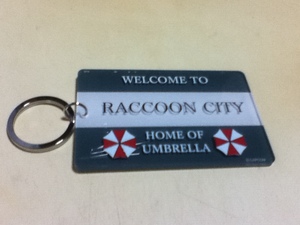 ゲームグッズ BIOHAZARD RE:3 バイオハザード カプコンカフェ カード風アクキー キーホルダー RACCOON CITY ラクーンシティ 