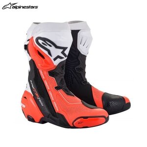 アルパインスターズ SUPERTECH-R VENTED ブーツ 124 BLACK WHITE RED FLUO[EU42/26.5cm] ALP8059175376825