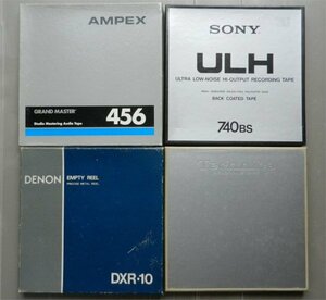 ☆AMPEX 456/DENON DXR-10/Technics/SONY ULTー11ー740ーBS 10号 オープンリールテープ メタルリール 録音済？4本セット 