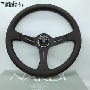 新品 NARDI ナルディ クラシック スポーツステアリング BKレザー ポリッシュスポーク350mm（14インチ）ブラック