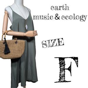 earth music&ecology　サロペット　カーキ　　ロンスカ　フレア