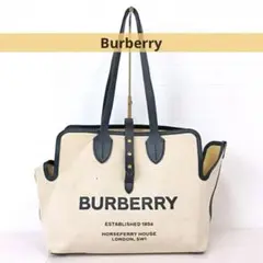 BURBERRY トリム トートバッグ ソフトベルト キャンバス トートバッグ