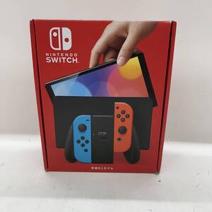 06ｗ7681 Nintendo Switch ニンテンドースイッチ 有機ELモデル Joy-Con(L)ネオンブルー/(R)ネオンレッド 1 【中古品】【三郷店】