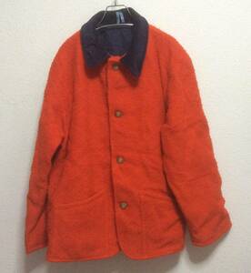 英国製 ラベンハム キルティングジャケット 紺 40 LAVENHAM オレンジ ウール コート ビックサイズ