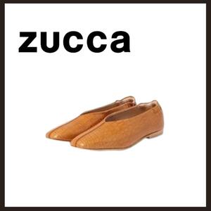 ○★新品 未使用 ZUCCa レザーバレエ 定番クラシックレザーシューズ○●