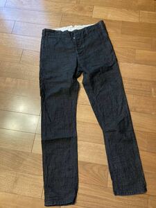 未使用 Nudie Jeans W29 L30 ブラック/ホワイトストライプ定価27,000
