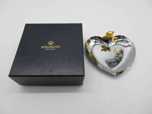 【★１円～★現状販売！】[UK16486]小物 MIKIMOTO ミキモト アクセサリートレー ベアー ハート メタル