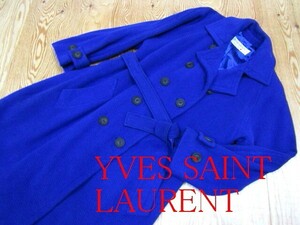 ★イヴサンローラン Yves Saint Laurent★レディース デザインウールコート フランス製★R60728013B