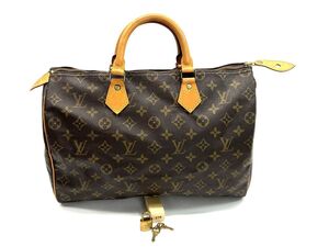 【J290】正規品 美品 LOUIS VUITTON ルイヴィトン モノグラム スピーディ 35 ハンドバッグ ミニボストン 鍵付き